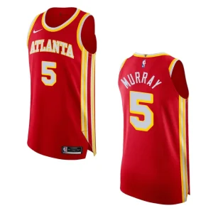 2022-23 Icon Edition Atlanta Hawks Dejounte Murray Red Authentic Jersey - Alzaintravels