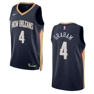 2022-23 Icon Edition New Orleans Pelicans Devonte' Graham Navy Swingman Jersey - Alzaintravels