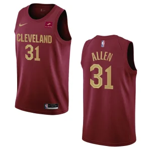 2022-23 Icon Edition Cleveland Cavaliers Jarrett Allen Wine Swingman Jersey - Alzaintravels