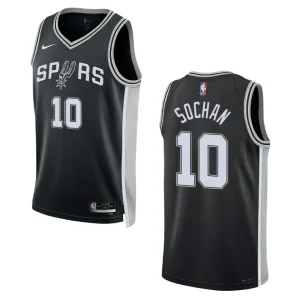 2022-23 Icon Edition San Antonio Spurs Jeremy Sochan Black Swingman Jersey - Alzaintravels