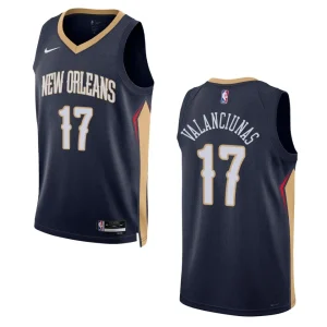 2022-23 Icon Edition New Orleans Pelicans Jonas Valanciunas Navy Swingman Jersey - Alzaintravels