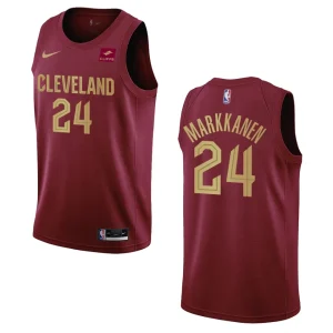 2022-23 Icon Edition Cleveland Cavaliers Lauri Markkanen Wine Swingman Jersey - Alzaintravels