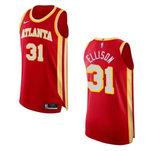 2022-23 Icon Edition Atlanta Hawks Malik Ellison Red Authentic Jersey - Alzaintravels