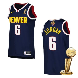 Denver Nuggets 2023 NBA Finals Champions DeAndre Jordan Icon Edition Navy Jersey - Alzaintravels