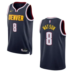 2022-23 Icon Edition Denver Nuggets Peyton Watson Navy Swingman Jersey - Alzaintravels