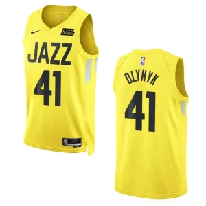 2022-23 Icon Utah Jazz Kelly Olynyk Gold Swingman Jersey - Alzaintravels