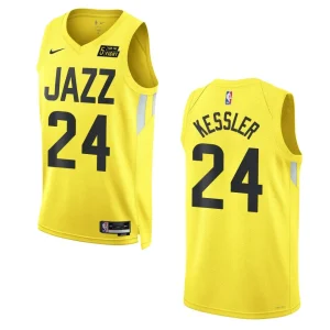 2022-23 Icon Utah Jazz Walker Kessler Gold Swingman Jersey - Alzaintravels