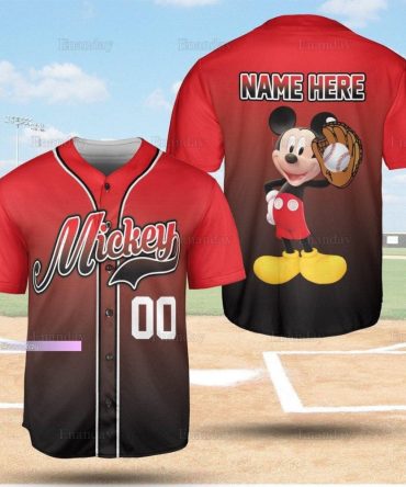 Customizable Mickey Baseball Jersey – Personalized Disney Sportswear Gift