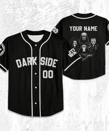 Customizable Dark Side Baseball Jersey - Star Wars Fan Gift - Personalize Your Name!