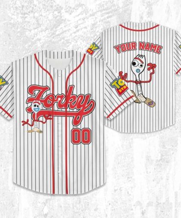 Personalized Toy Story Forky Baseball Jersey - Customizable Name & Number