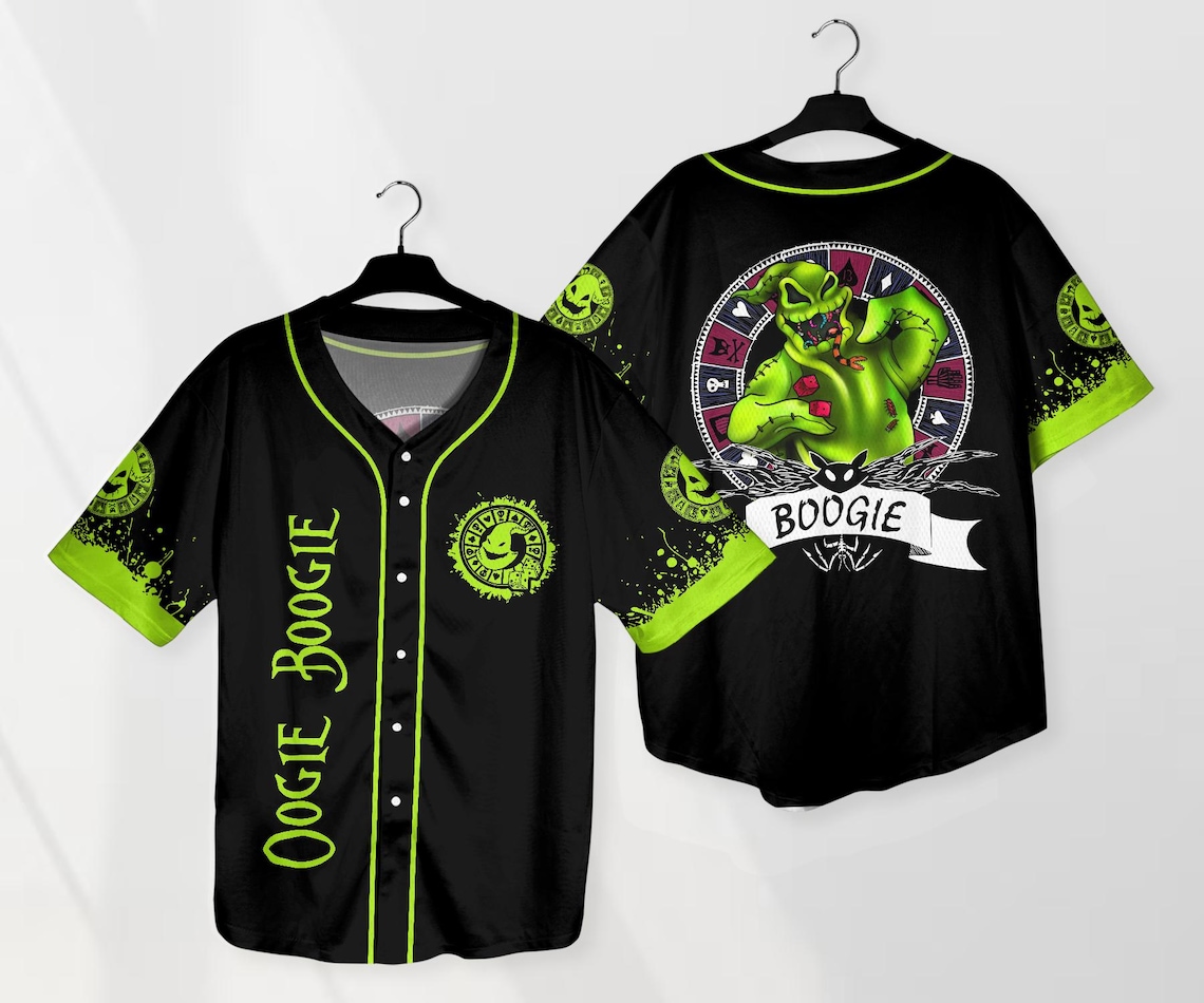 Oogie Boogie Baseball Jersey - Glow In The Dark Halloween Shirt – Bold, Unique Design