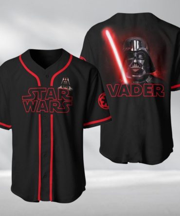 Star Wars Darth Vader Baseball Jersey - Stylish Black & Red Fan Gear