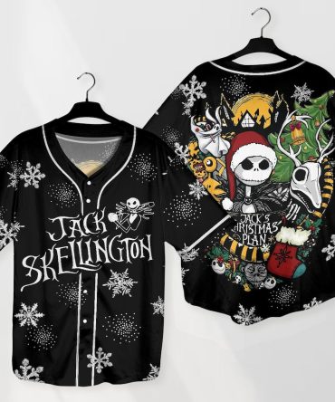 Jack Skellington Baseball Jersey - Holiday Nightmare Before Christmas Unisex Shirt