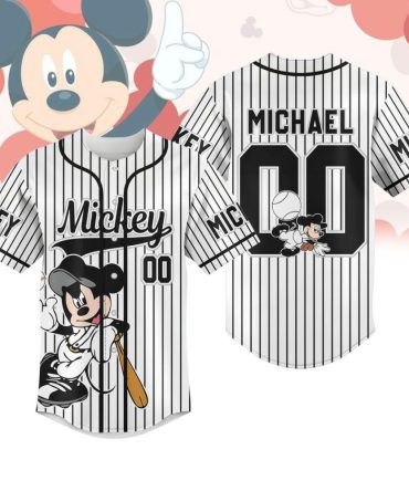 Custom Mickey Baseball Jersey – Personalized Sports Top For Kids & Adults