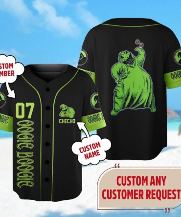 Custom Oogie Boogie Baseball Jersey - Personalized Name & Number - Unique Gift Idea