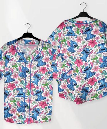 Colorful Stitch & Floral Print Button-Up Shirt - Fun Summer Style For All Ages