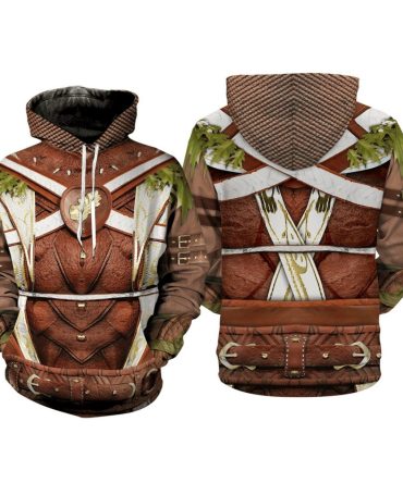 Baldur'S Gate Hoodie Baldur'S Gate Halsin Costume T-Shirt Brown Unisex