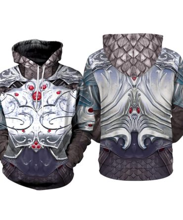 Baldur'S Gate Hoodie Baldur'S Gate Lae'Zel Costumet-Shirt Silver Unisex