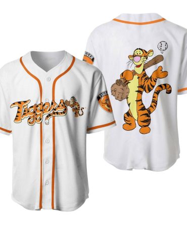 Playful Tiger Baseball Jersey - Fun Cartoon Design For Fans & Kids