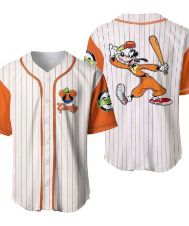 Goofy Baseball Jersey – Disney Sports Fan Apparel, Unisex, Fun Cartoon Design
