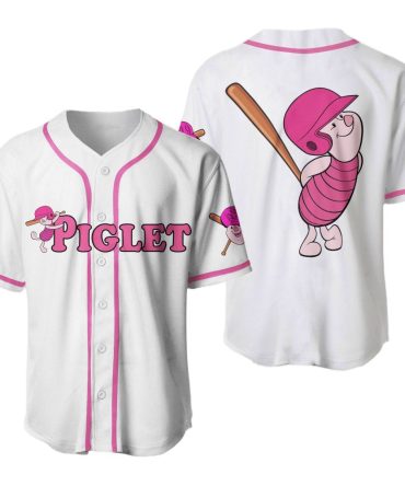 Adorable Piglet Baseball Jersey - Cute Cartoon Sportswear For Kids & Fans
