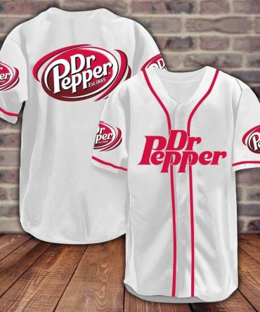 Dr Pepper Baseball Jersey – Classic Logo Design For Fans , Limited Edition