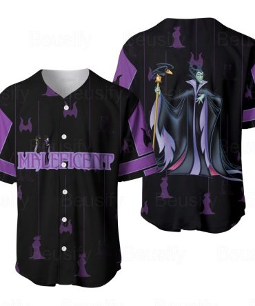 Men'S Maleficent Baseball Jersey - Villainous Style, Perfect Gift For Disney Fans