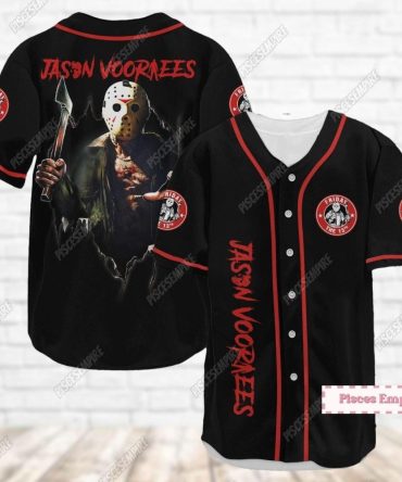 Jason Voorhees Baseball Jersey - Friday The 13Th Horror Fan Apparel