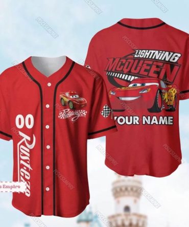 Personalized Lightning Mcqueen Racing Jersey - Custom Name Kids Shirt