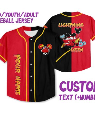 Custom Lightning Queen Baseball Jersey For Kids/Youth/Adults – Personalize Name & Number!