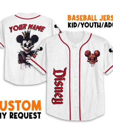 Customizable Disney Baseball Jersey - Unique Design For Kids, Youth & Adults - Personalize Today!