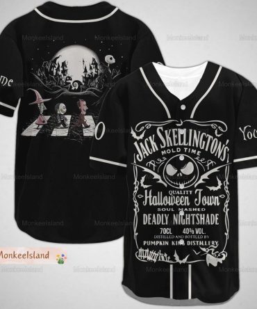 Customizable Halloween Baseball Jersey - Spooky Nightmare Theme, Perfect For Fans!