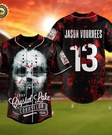 Exclusive Jason Voorhees Camp Crystal Lake Baseball Jersey - Horror Fan Must-Have!