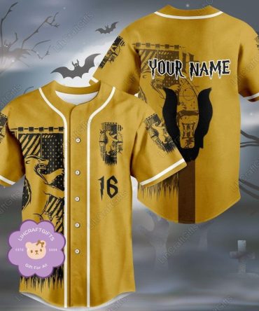 Custom Halloween Baseball Jersey – Personalized Name & Number – Spooky Design