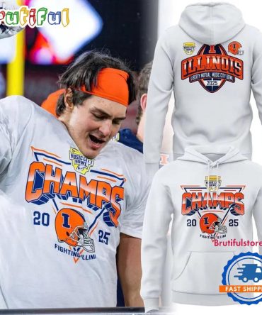 Illinois Fighting Illini 2025 Music City Bowl Champs Limited Edition Hoodie