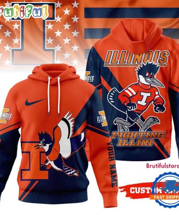 Illinois Fighting Illini 2025 Ncaa Duo Color Personalized Hoodie