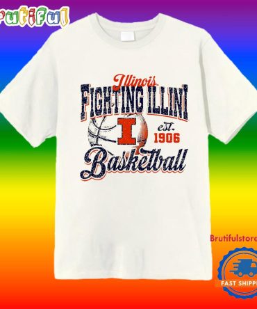 Illinois Fighting Illini Basketball Est 1906 Vintage T Shirt