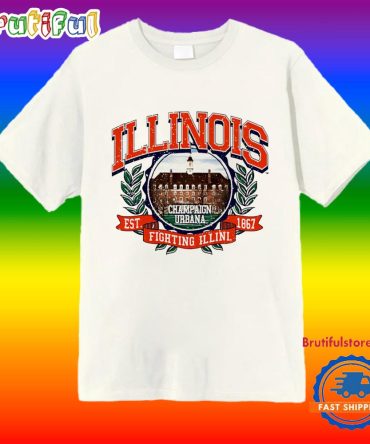 Illinois Fighting Illini Champaign Urbana Laurel Illini Union T Shirt