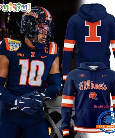 Illinois Fighting Illini Football Music City Bowl Uniform Limited Edition Hoodie
