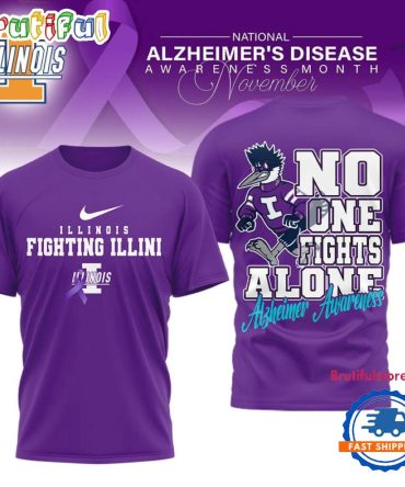 Illinois Fighting Illini Ncaa Alzheimer Awareness November Unisex 3D Shirt