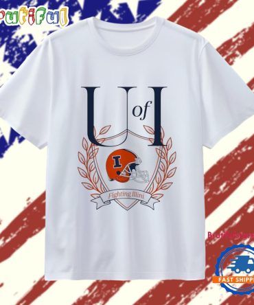 Illinois Fighting Irish Football Helmet Laurel U Of I T Shirt