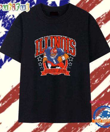 Illinois Fighting Irish Football Player Vintage T Shirt