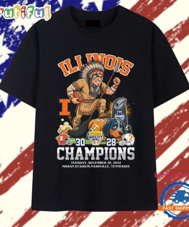 Illinois Fighting Illini Music City Bowl 2025 Winner 30 28 Score Vintage T Shirt