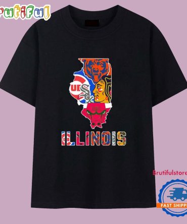 Illinois Sports State Logo 2025 T Shirt