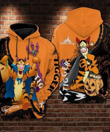 Dn Halloween Hoodie Wtp Hoodie Evil Cosplay Tigger Halloween Orange Hoodie