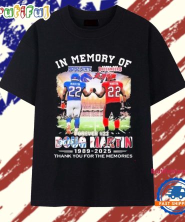 In Memory Of Boise State Broncos Tampa Bay Buccaneers Doug Martin 4Ever Memories 1989-2025 T Shirt
