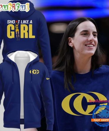 Indiana Fever Caitlin Clark Shoot Like A Girl Zipper Hoodie Shirt