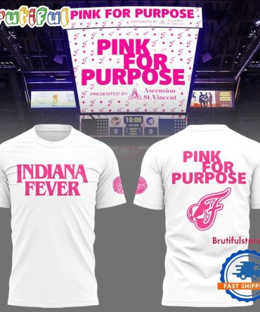 Indiana Fever Pink For Purpose 2025 White T Shirt