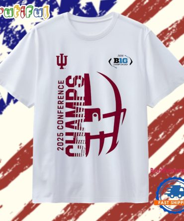 Indiana Hoosiers 2025 Big Ten Conference Champions Helmet T Shirt