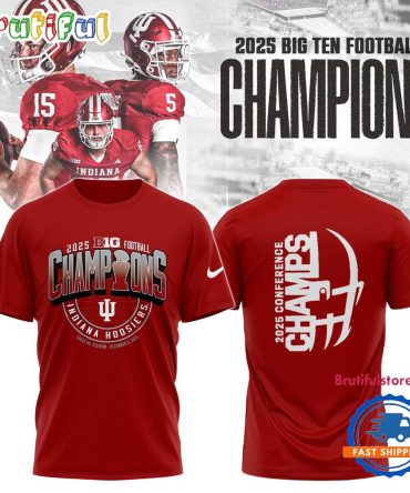 Indiana Hoosiers 2025 Big Ten Football Conference Champions Limited Edition T Shirt